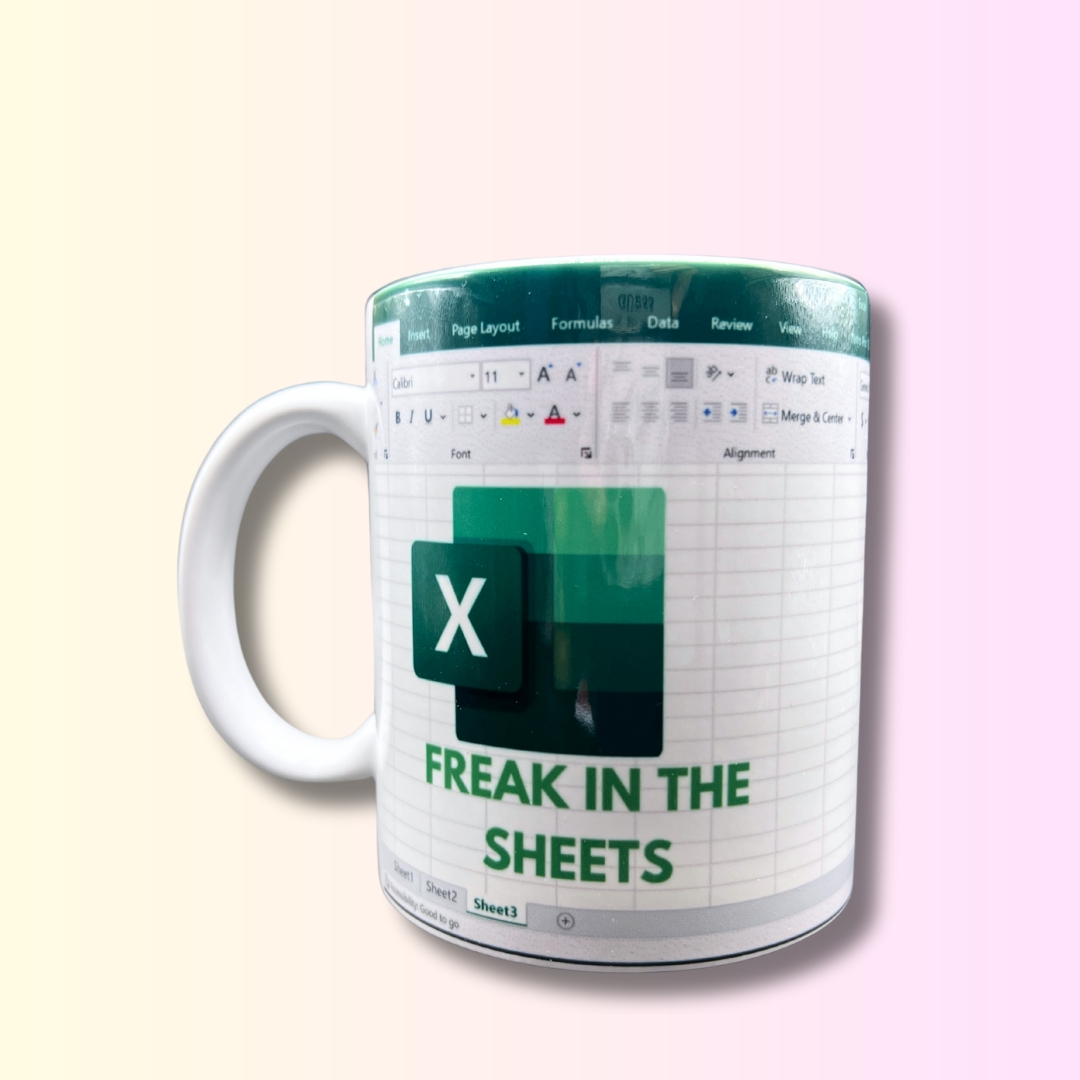 Kubek excel freak in the sheets