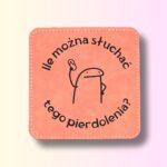 Podkładka pod kubek z eko skóry łososiowa