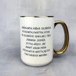 Kubek jestem oazą spokoju pierdolonym kurwa zajebiście wyciszonym kwiatem lotosu dla niej nowy złoty