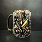 Kubek dla fryzjerki premium złoty karmelowy kubek