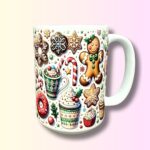 Kubek ciasteczkowy na boże narodzenie z efektem 3d