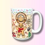 Kubek pierniczkowy na boże narodzenie z efektem 3d