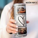 Kubek termiczny na prezent z serduszkiem ze zdjęciami wzór nr 3