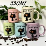 Kubek kur mać nie można tylko można mówić dzień dobry w nowych pastelowych kolorach 330ml