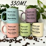 Kubek kur mać nie można w nowych pastelowych kolorach 330ml