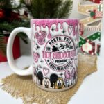 Kubek hot chocolate z postaciami różowy dla niej na prezent na święta