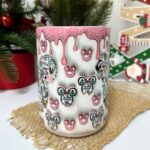 Kubek na święta marry christmas różowy z efektem 3d