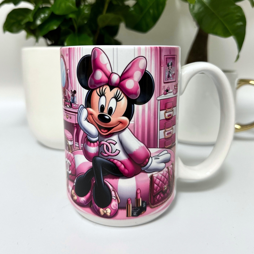 Kubek z myszką cc różowy dla niej