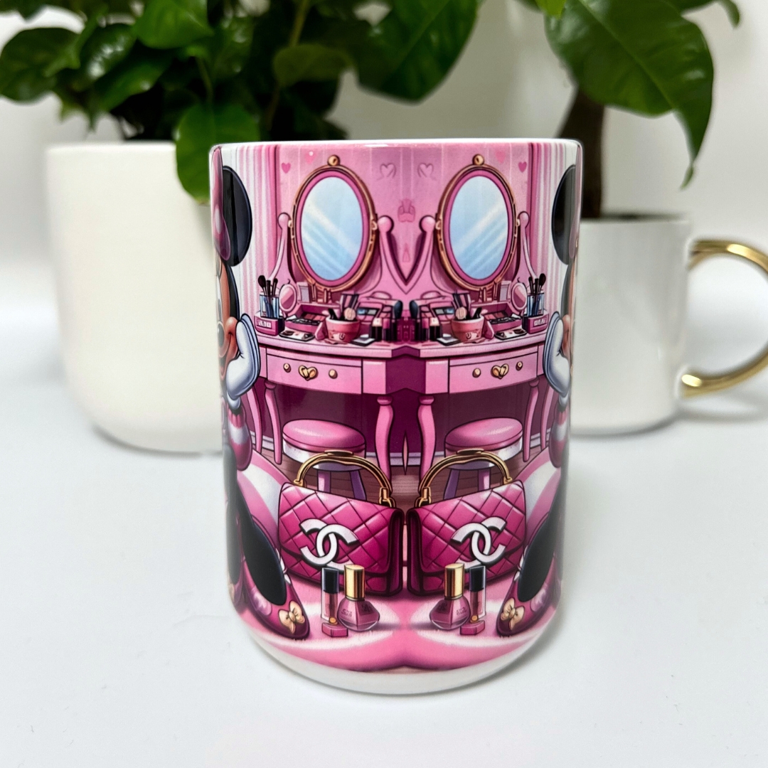 Kubek z myszką cc różowy