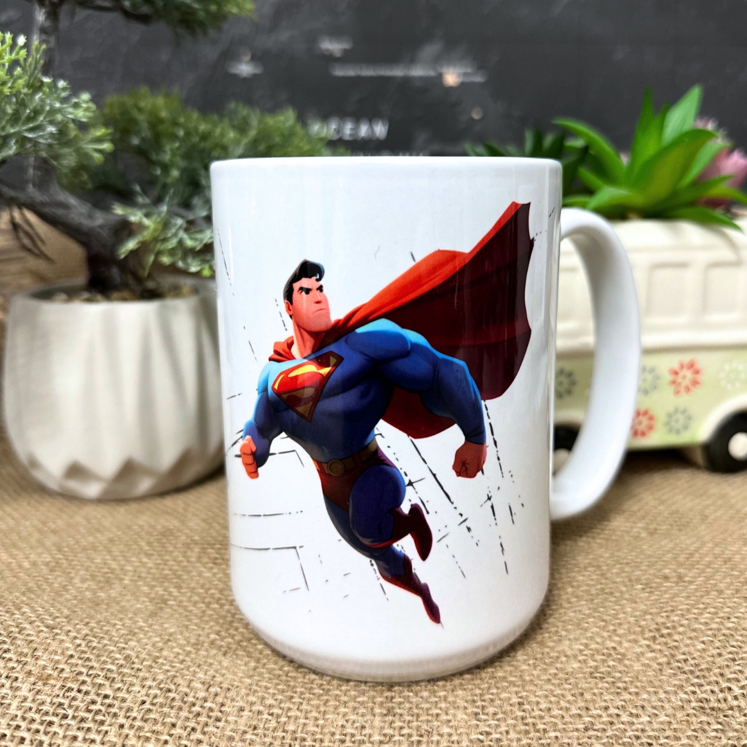 Kubek mój dziadek bohater z supermanem