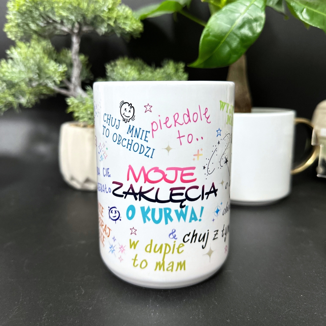 Kubek moje zaklęcia kolorowy pastelowy styl nowy