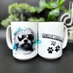 Kubek odszczekaj to z maltańczykiem czarny środek