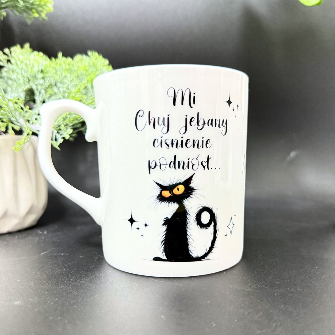 Kubek porcelanowy mi chuj jebany ciśnienie podniósł nowy