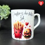 Kubek porcelanowy pasujemy do siebie jak burger i frytki wzór nr 2