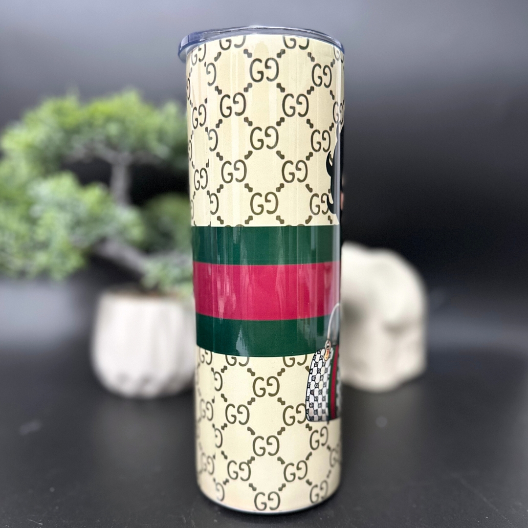 Kubek termiczny coachy kremowy wzorek