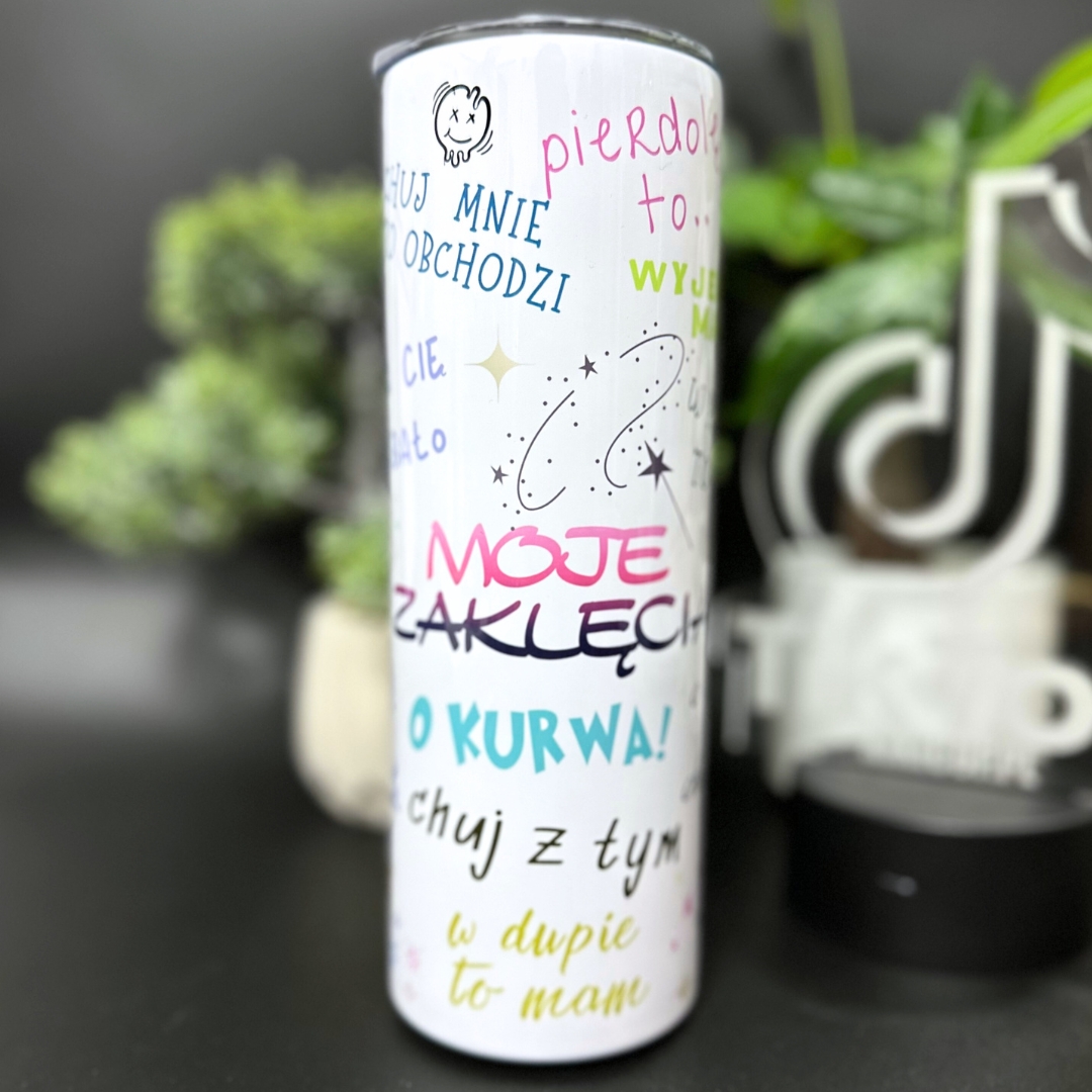 Kubek termiczny moje zaklęcia kolorowy kikicup