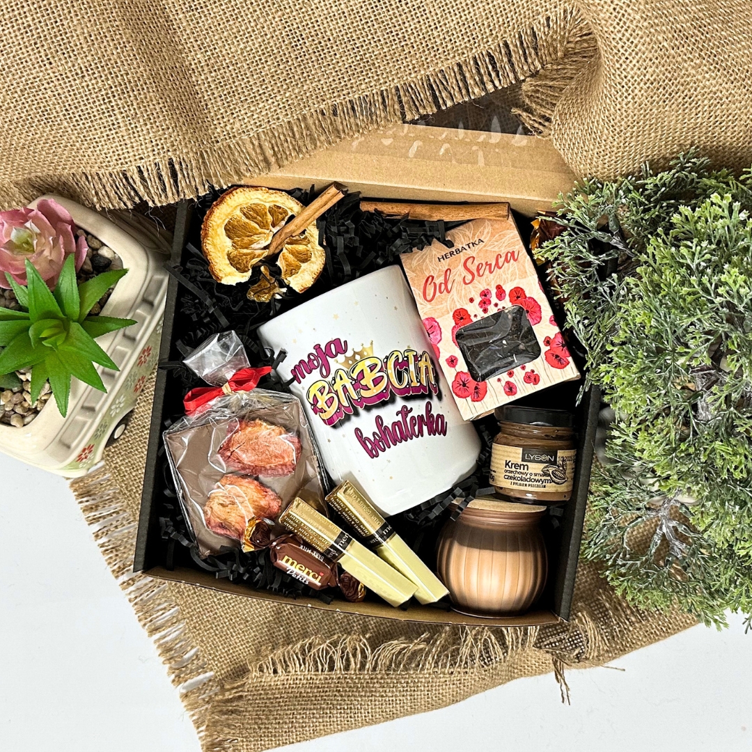 Zestaw prezentowy na dzień babci z kubkiem do wyboru