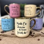 Kubek będę cię wkurwiać do końca Twoich dni elegant złoty