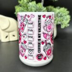 Kubek coffee is my valentine 3d różowy