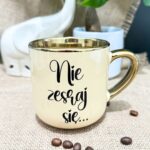 Kubek elegant nie zesraj się kremowy