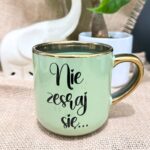 Kubek elegant nie zesraj się zielony na prezent