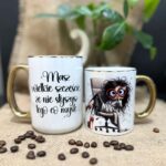 Kubek masz wielkie szczęście, że nie słyszysz co myślę Premium złoty