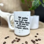 Kubek tak ogólnie to ja mam bardzo dobry charakter ale jak ktoś mnie zdenerwuje to ściągam kokarkę