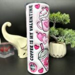 Kubek termiczny coffee is my valentine 3d dla niej