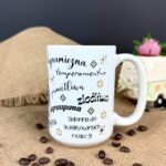 Kubek kobieta wybuchowa biały dla niej na prezent