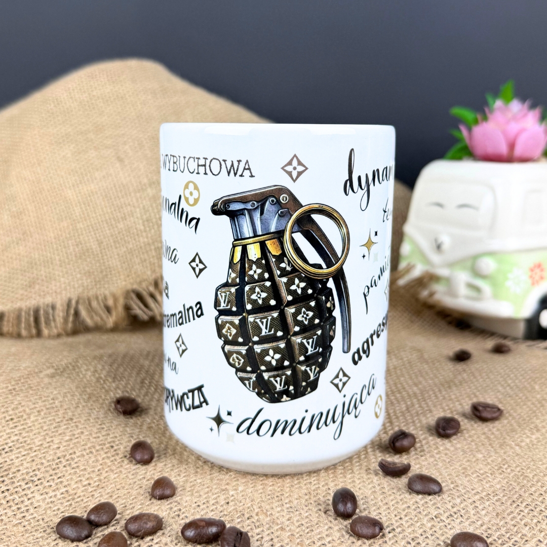 Kubek kobieta wybuchowa biały lv