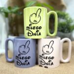 Kubek miłego dnia owal pastelowe kolory