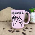 Kubek mniej zrobisz mniej spierdolisz dla niej różowy