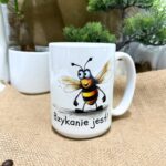 Kubek najlepsze na stres bzykanie jest z pszczołą nowy