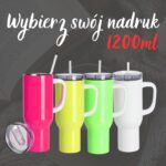 Kubek podróżny metalowy 1200ml wybierz swój nadruk