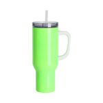 Kubek podróżny metalowy 1200ml zielony zakręcany