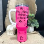 Kubek podróżny różowy mi chuj jebany ciśnienie podniósł 1200ml
