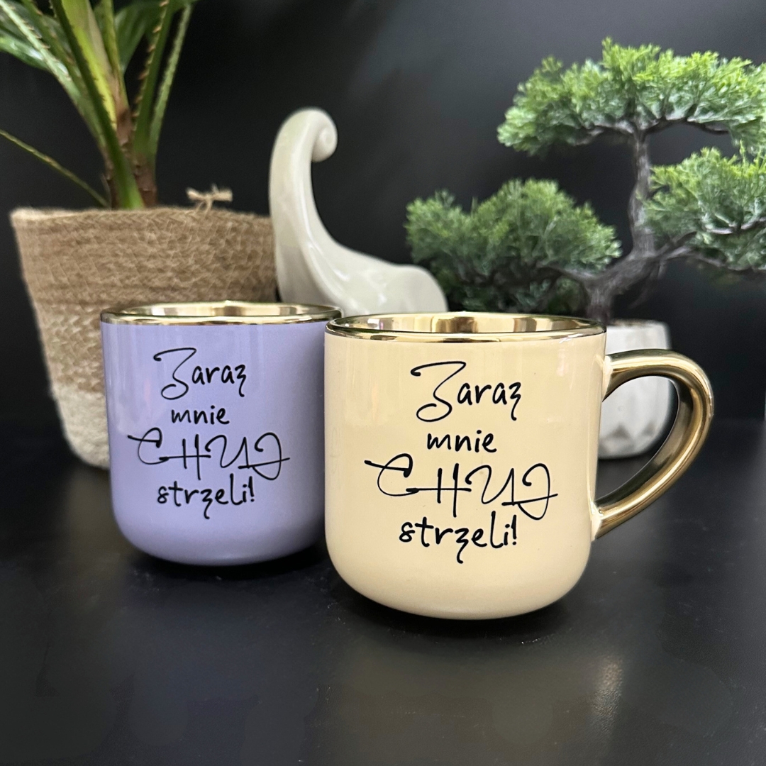 Kubek zaraz mnie chuj strzeli elegant kremowy