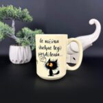 Kubek żebym cię tu więcej kurwa nie widziała mi chuj jebany ciśnienie podniósł ile można słuchać tego pierdolenia żółty pastelowy