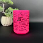 chamski kubek neonowy róż