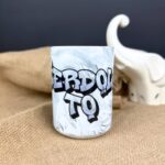 Kubek marmurkowy pierdolę to szary