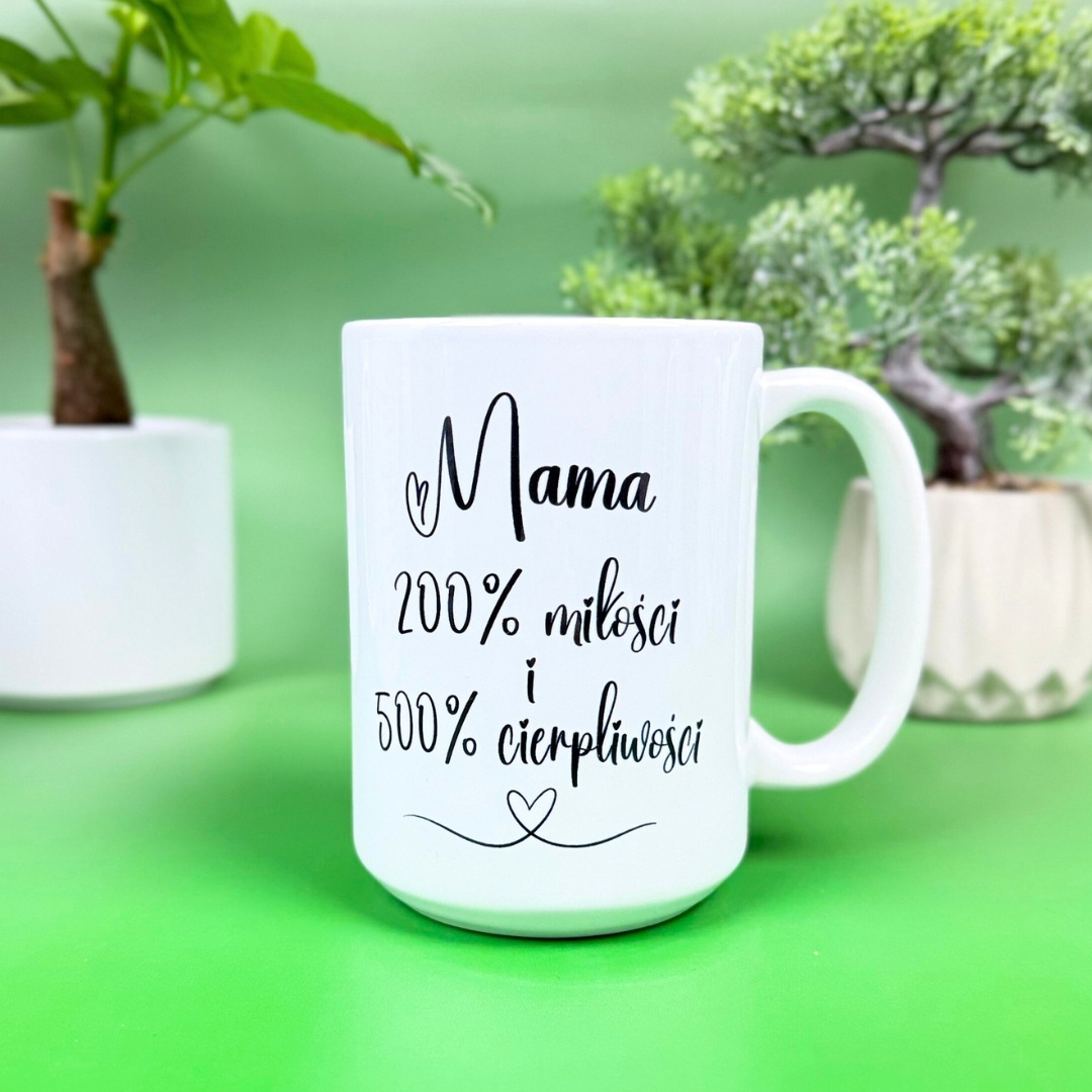 Kubek dla mamy mama 200% miłości i 500% cierpliwości