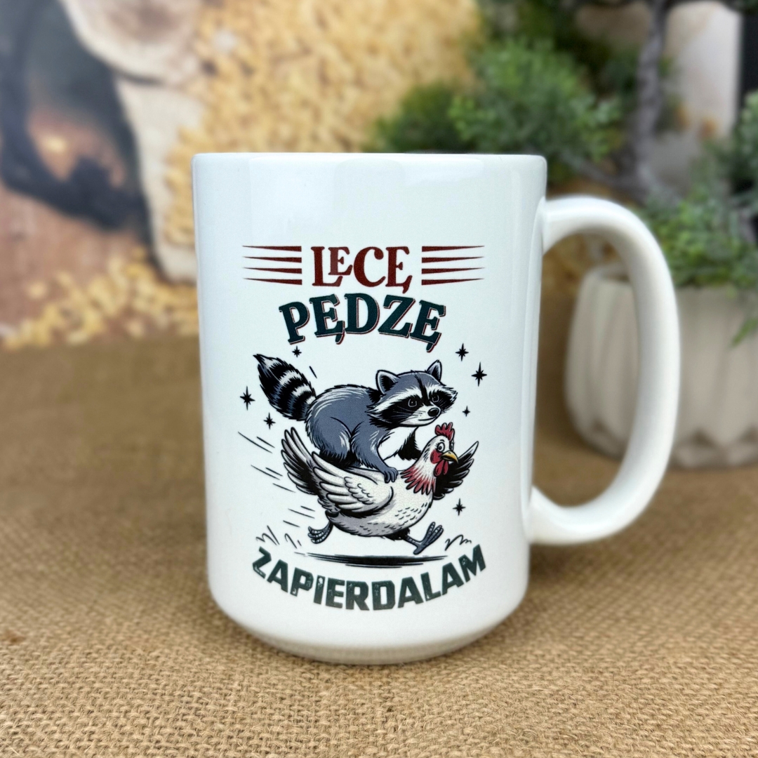 Kubek lecę pędzę zapierdalam z szopem nowy