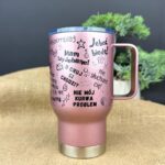 Kubek podróżny chamski różowy 300ml