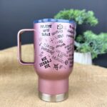 Kubek podróżny termiczny chamski różowy 300ml