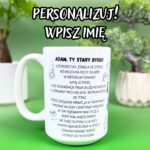 Kubek urodzinowy na 40 stke z personalizowanym imieniem Adam