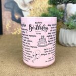 Kubek ze śmiesznymi życzeniami na urodziny dla niej na prezent