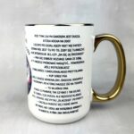 Kubek ze znakiem zodiaku Bliźnięta dla niej złoty