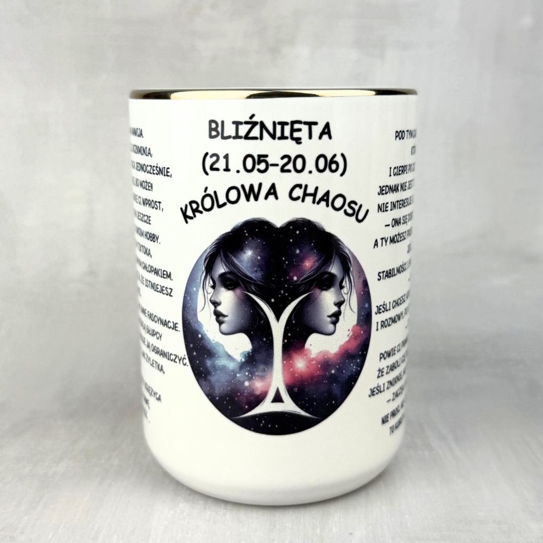Kubek ze znakiem zodiaku Bliźnięta dla niej