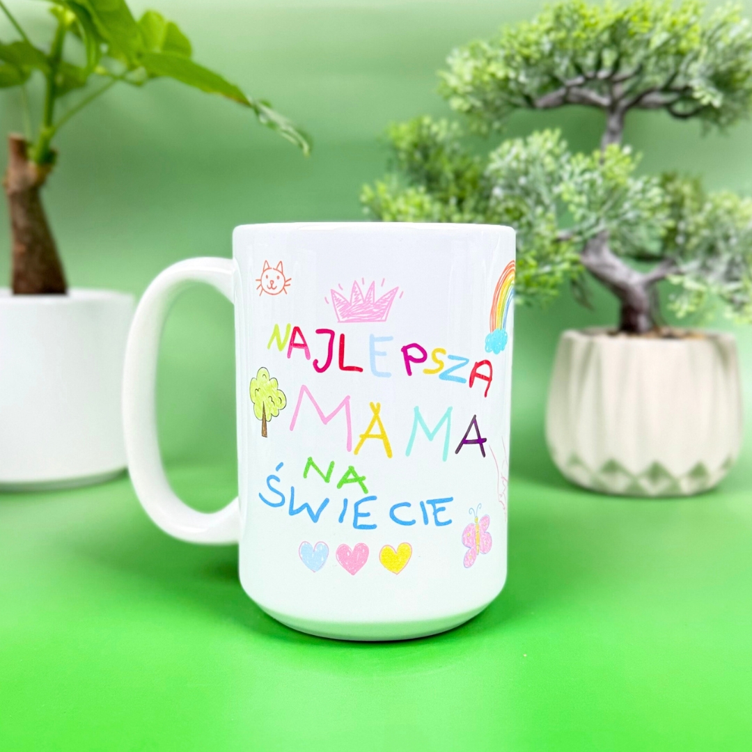 Prezent na dzień mamy kubek najlepsza mama na świecie kolorowy