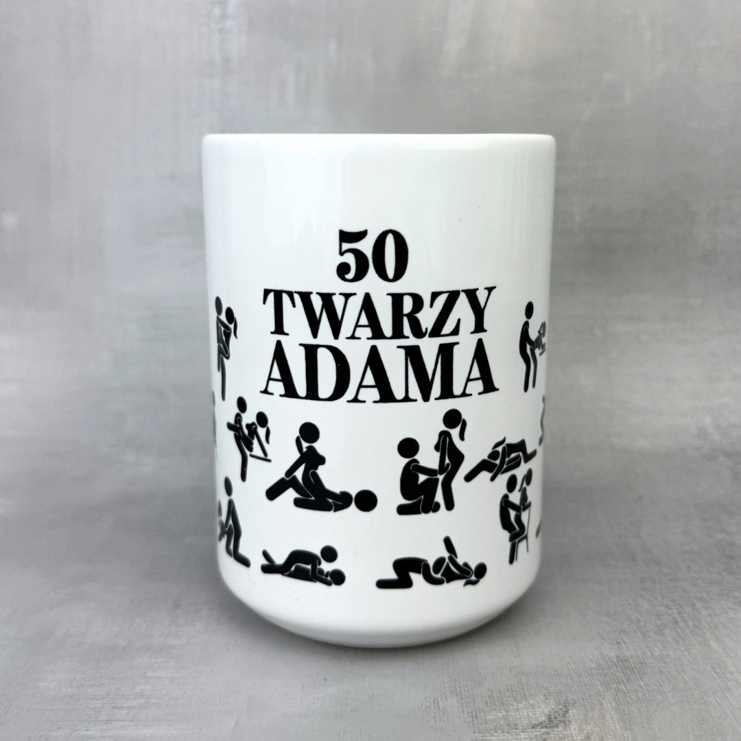 Kubek 50 twarzy... personalizowany dla dorosłych biały